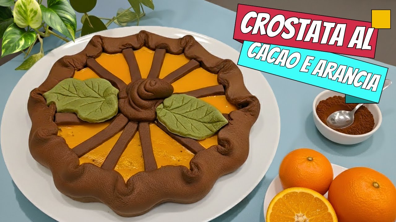 CROSTATA con FROLLA al CACAO e CREMA all'ARANCIA (Ricetta autunnale)