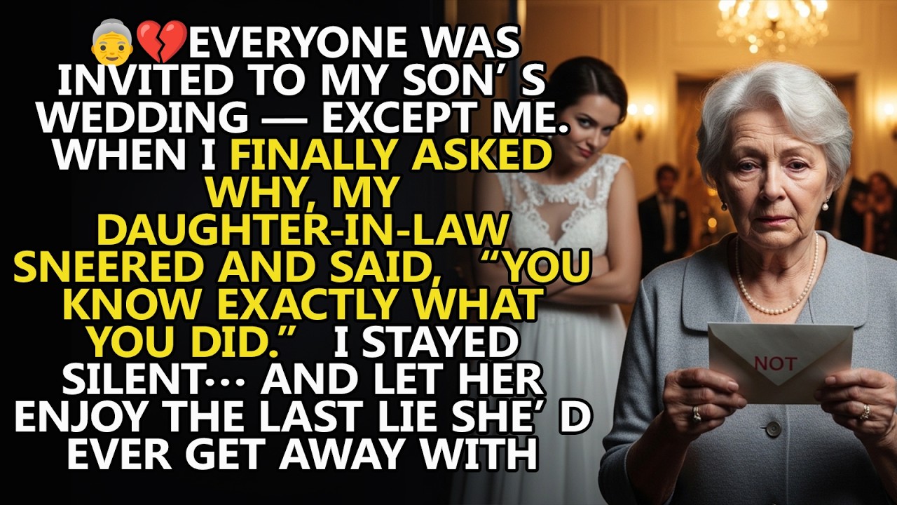 Everyone was invited to my son’s wedding except me  When I asked why, my daughter in law sneered