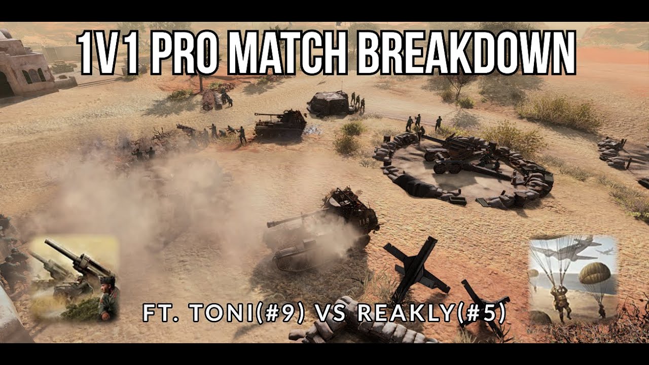 Разбор матча COH3 Pro-Match 1 на 1 | Тони (#9 WM) против Рикли (#5 USF) | Тунис