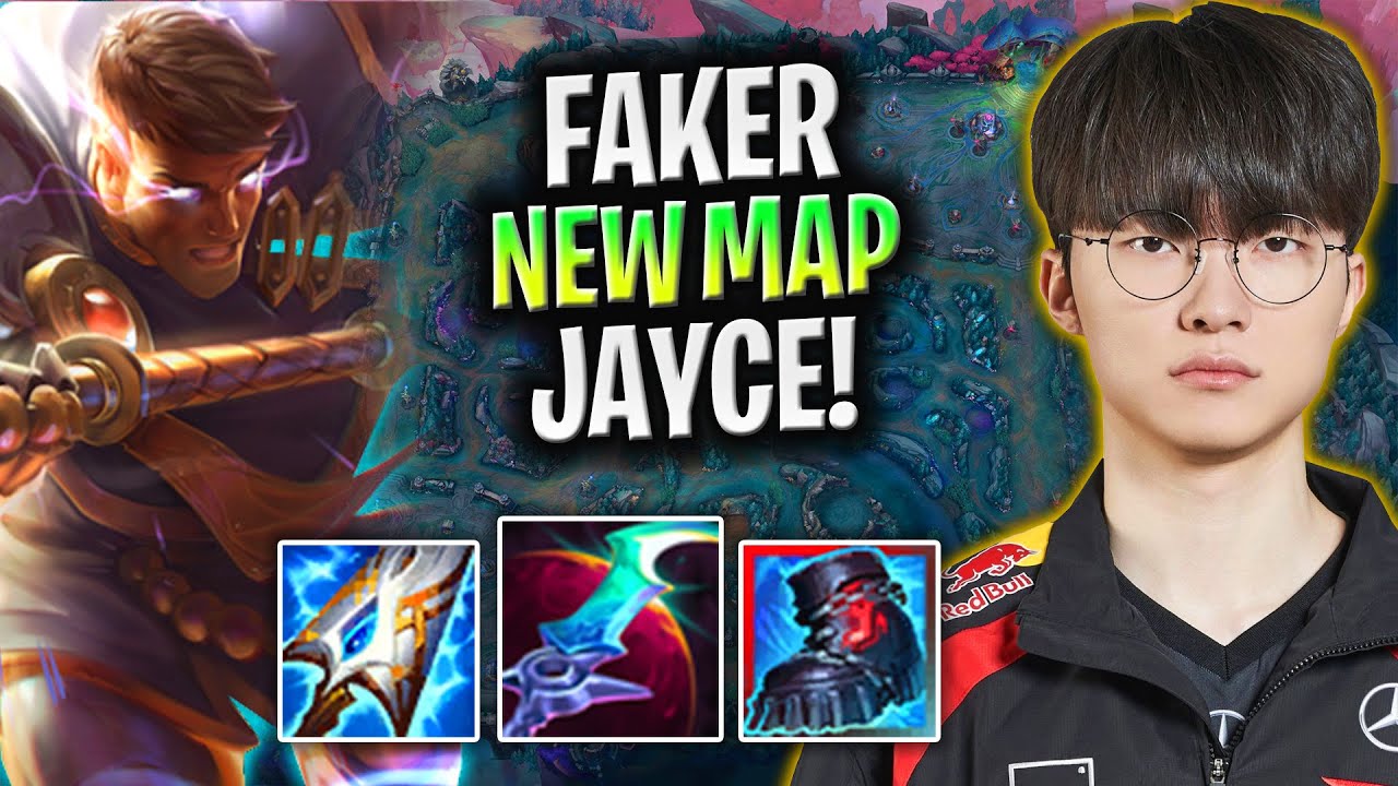 FAKER TRIES FIRST TIME JAYCE ON THE NEW IONIA MAP! | T1 Faker Plays Jayce Top vs K'sante!