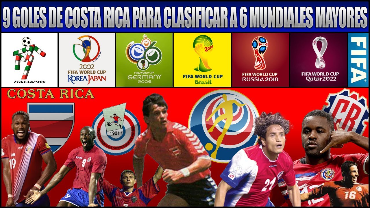 ⚽ 9 Goles de Costa Rica 🇨🇷 Para clasificar a 6 mundiales mayores ꜰɪꜰᴀ 🏆
