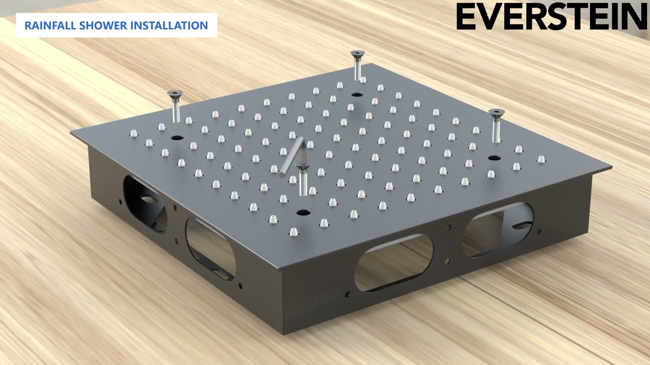 EVERSTEIN | SFS-1034-BK12 | Color Changing Ceiling Shower System Installation Guide Video