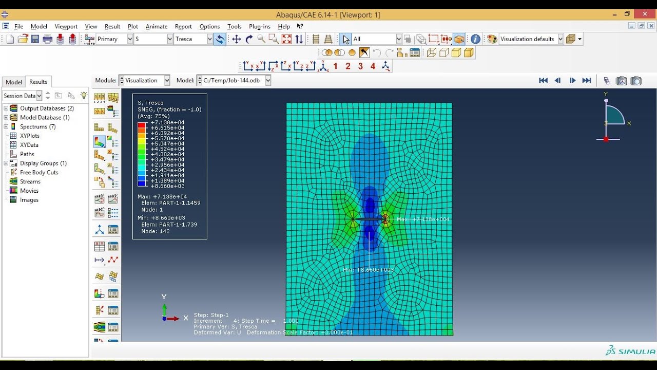 Abaqus Tutorial Videos - Failure Analysis in Steel Plate