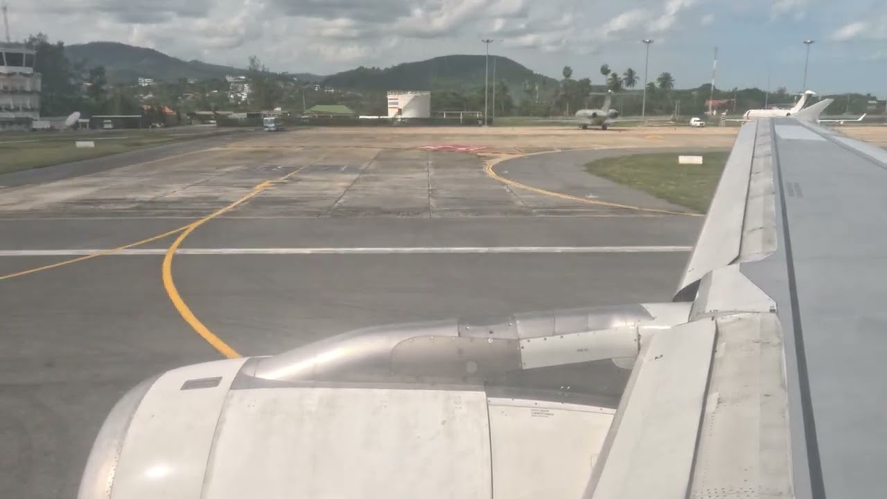 Bangkok Airways A319 Takeoff Koh Samui (to Chiang Mai)