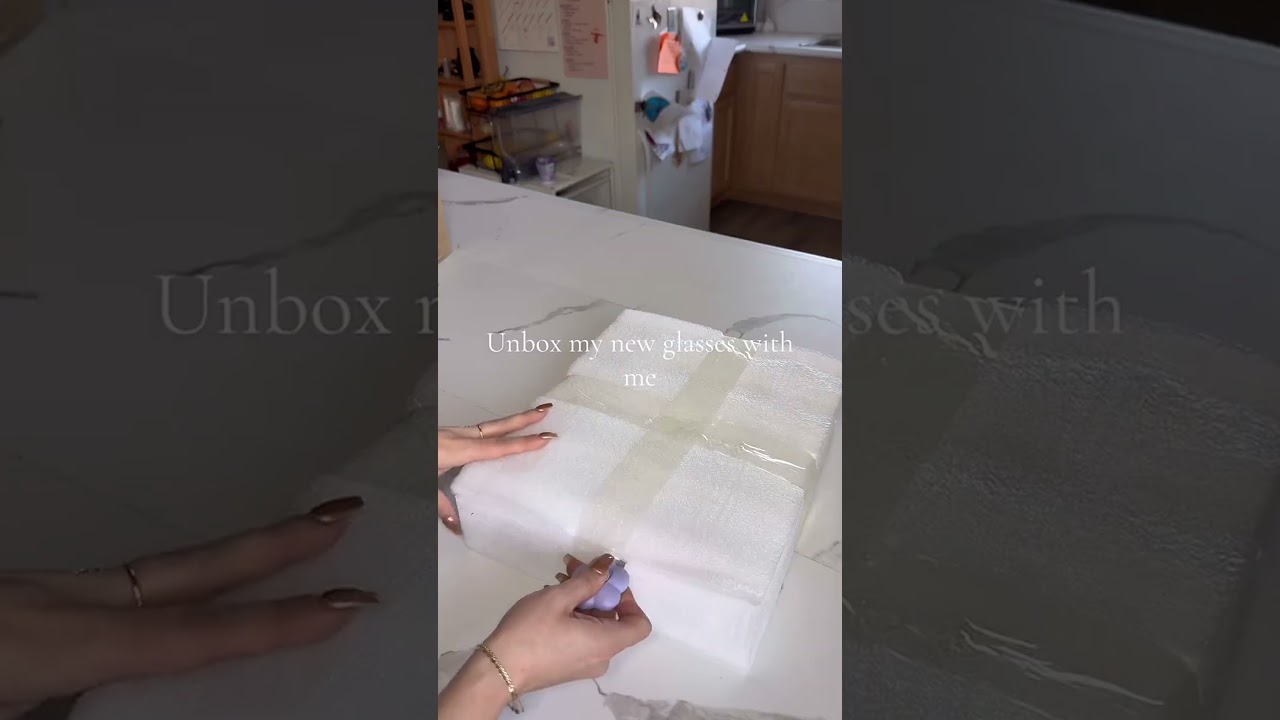New Glasses Unboxing! So Excited #unboxing #asmr #asmr unboxing #glasscups