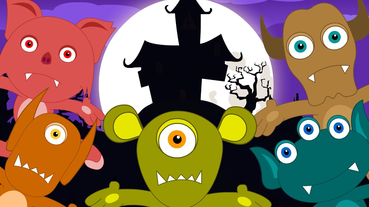Cinque mostriciattoli | Five Little Monsters | Nursery Rhymes | Baby Song | Preschool Songs