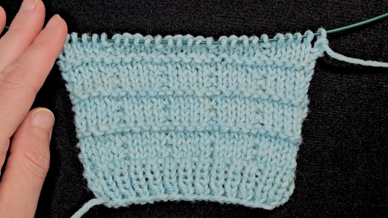 Beginner EASY Squares Knitting Stitch Pattern