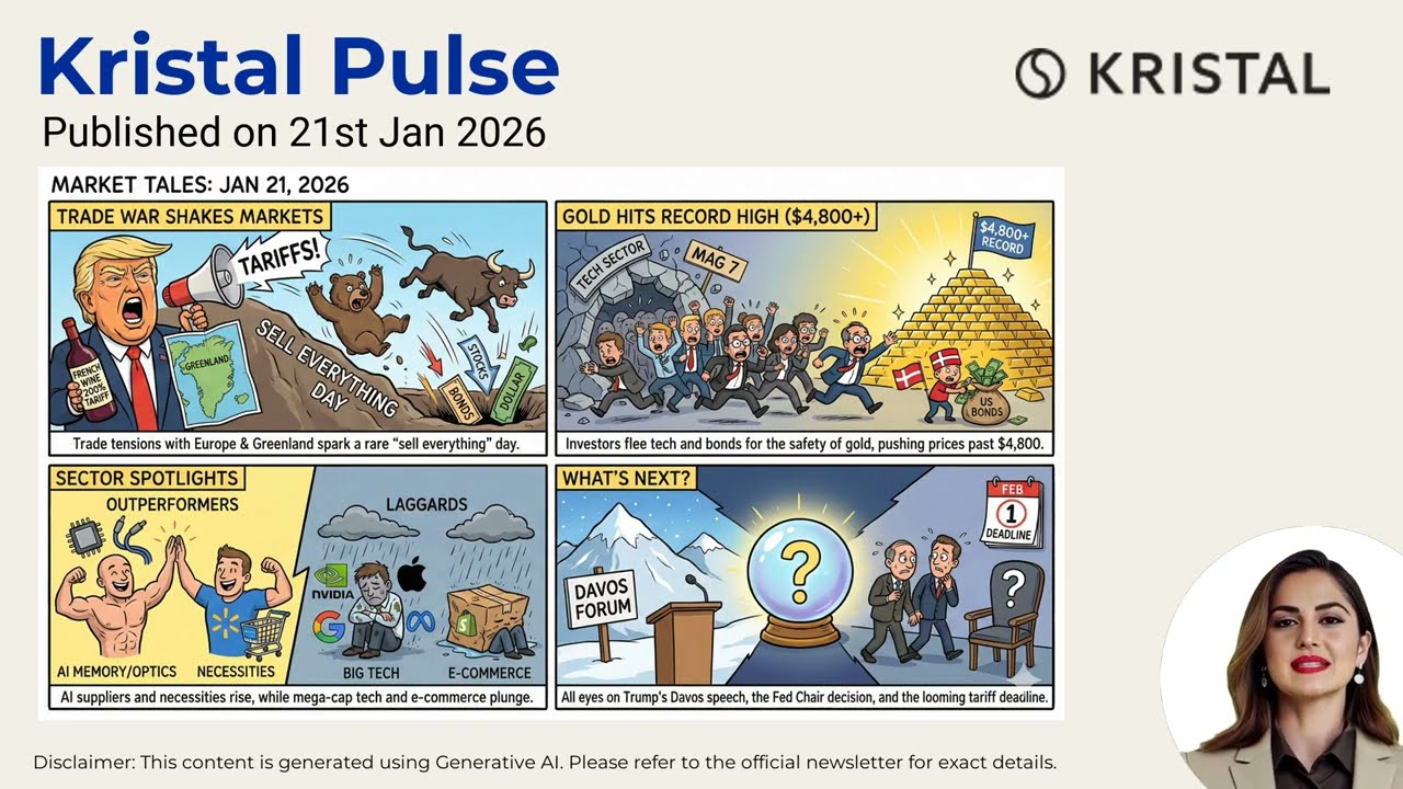 Kristal Pulse | 21st Jan 2026 | Trade Tensions Shake Markets | Daily Market Recap
