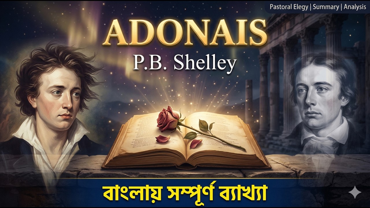 Adonais by P.B. Shelley | বাংলায় সম্পূর্ণ ব্যাখ্যা | Pastoral Elegy, Summary, Theme & Analysis