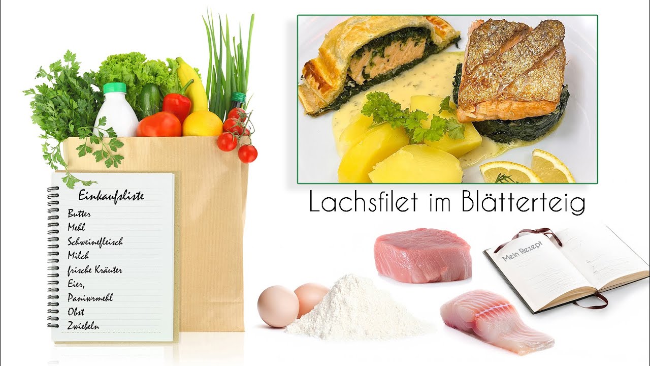 Leckeres Lachsfilet im Blätterteig. Innen saftig und außen knusprig