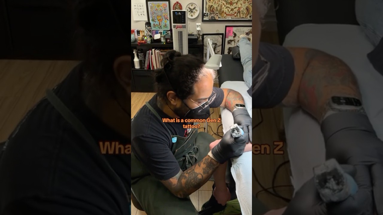 What Is A Common Gen Z Tattoo? #tattooartist #tinymic #tattooshop #genz #portland