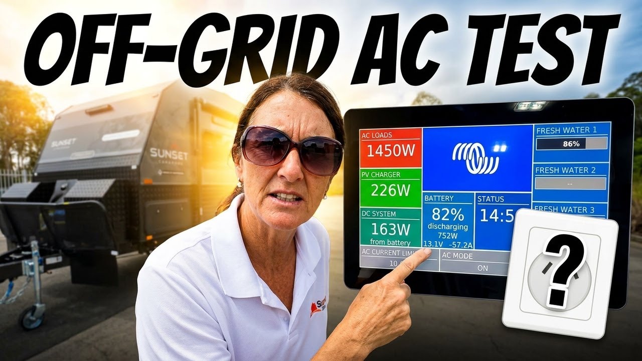 Sunset Explorer 19ft8 Off-Grid Caravan | 1000W Solar & 600Ah Lithium & 3000w Inverter