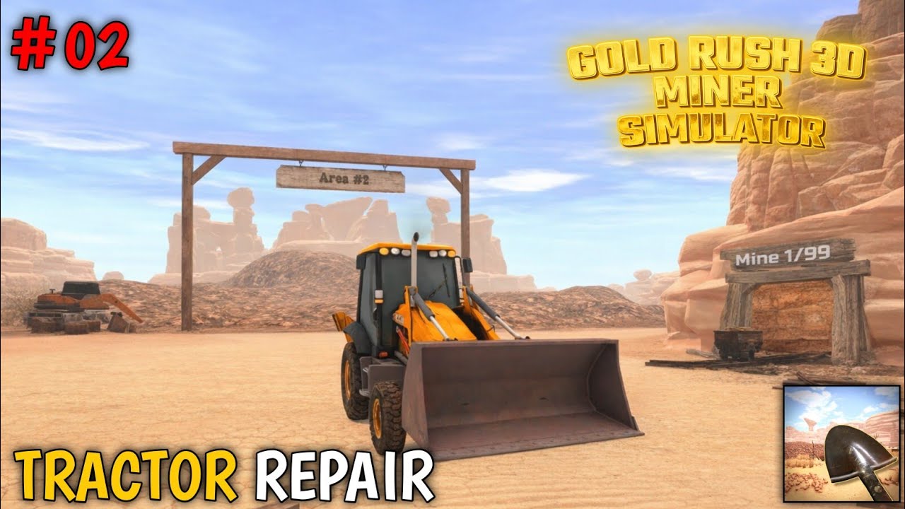 Repair Tractor 🚜 & Area 2 Unlock | Gold Rush 3D Miner simulator #02