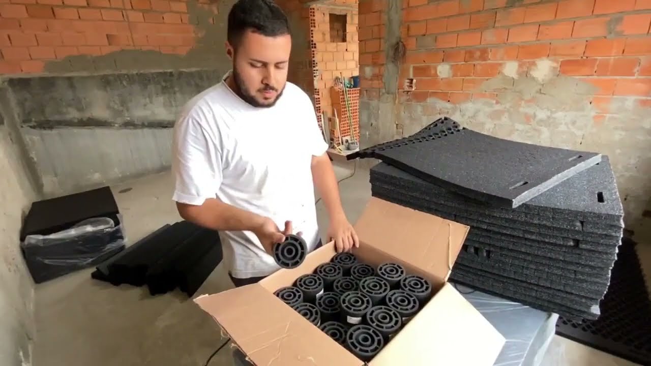 PISO FLUTUANTE | VIBTECH | AMORTECEDORES DE VIBRAÇÃO | HOMESTUDIO