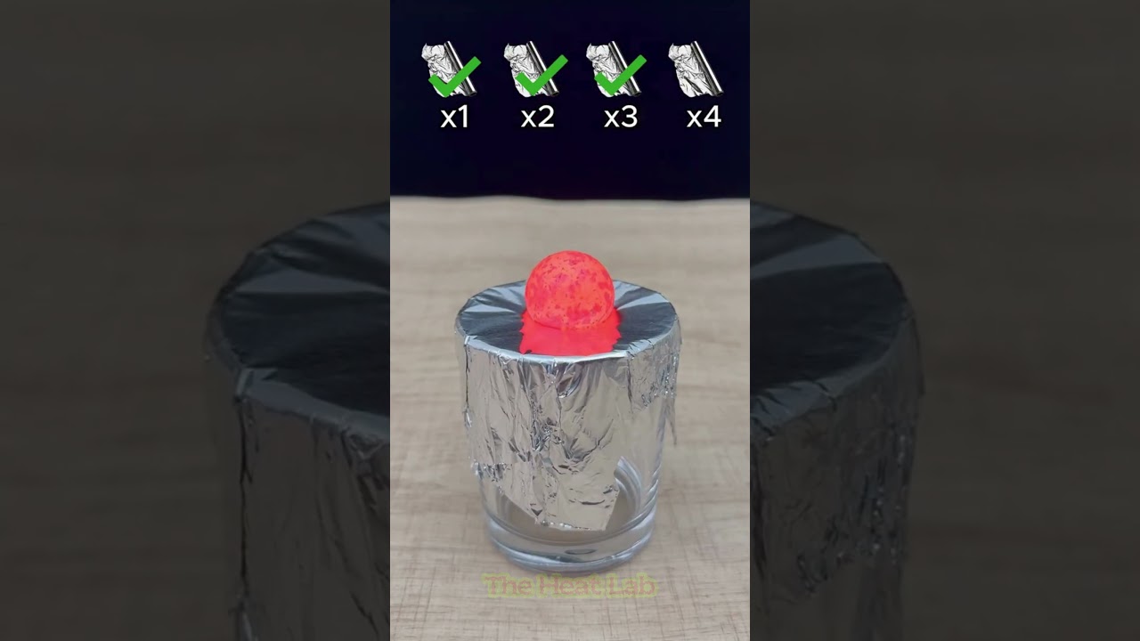 1000&deg;C Molten Metal Ball vs Tin Foil &ndash; Crazy Heat Test!#shorts