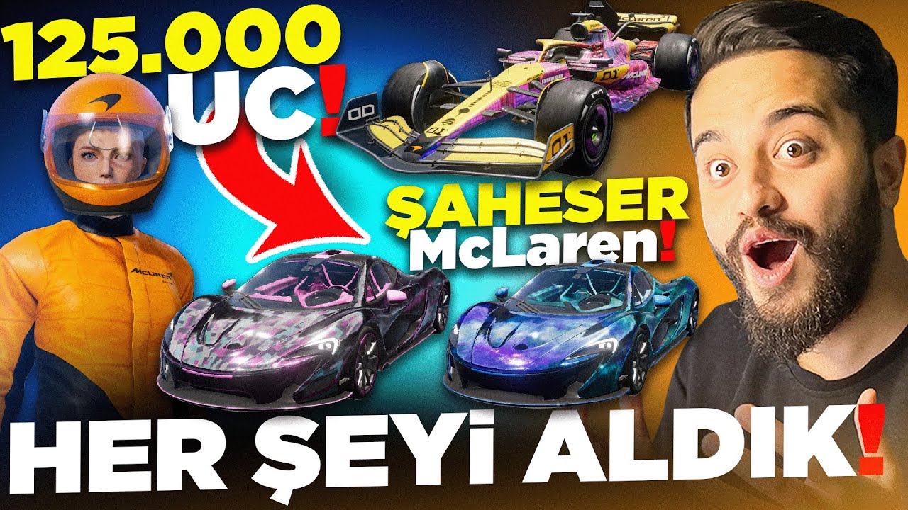 YENİ McLaren ARAÇLAR GELDİ! 125 BİN UC YE ŞAHESER ve FORMULAYI ALDIK! PUBG Mobile