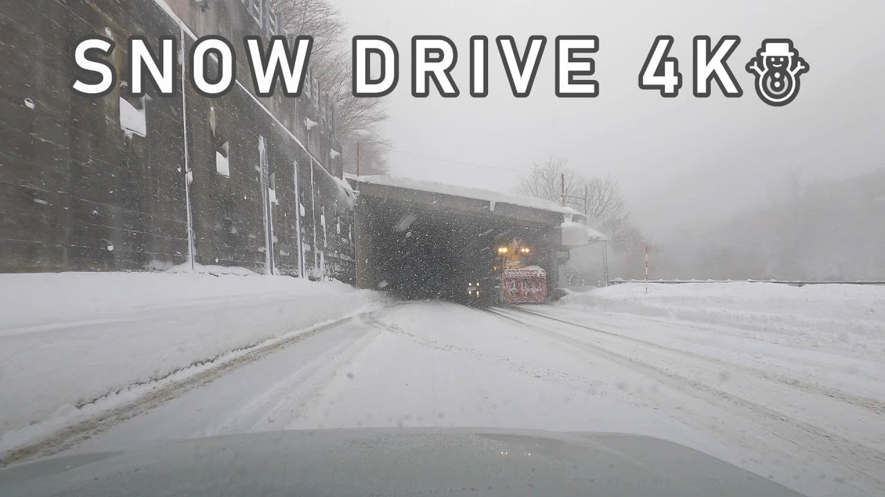 4K 大雪の三国峠をドライブ みなかみ町～湯沢町（ヴェゼル 4WD）