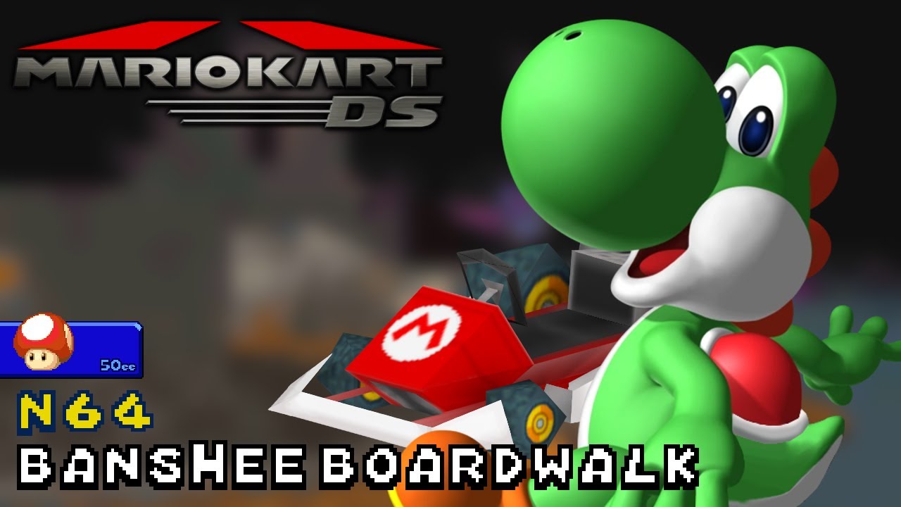 Mario Kart DS - 50cc - Yoshi - Standard MR - N64 Banshee Boardwalk | Ep. 3518