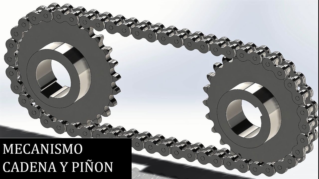 Mecanismo cadena y piñón | Diseño | SolidWorks
