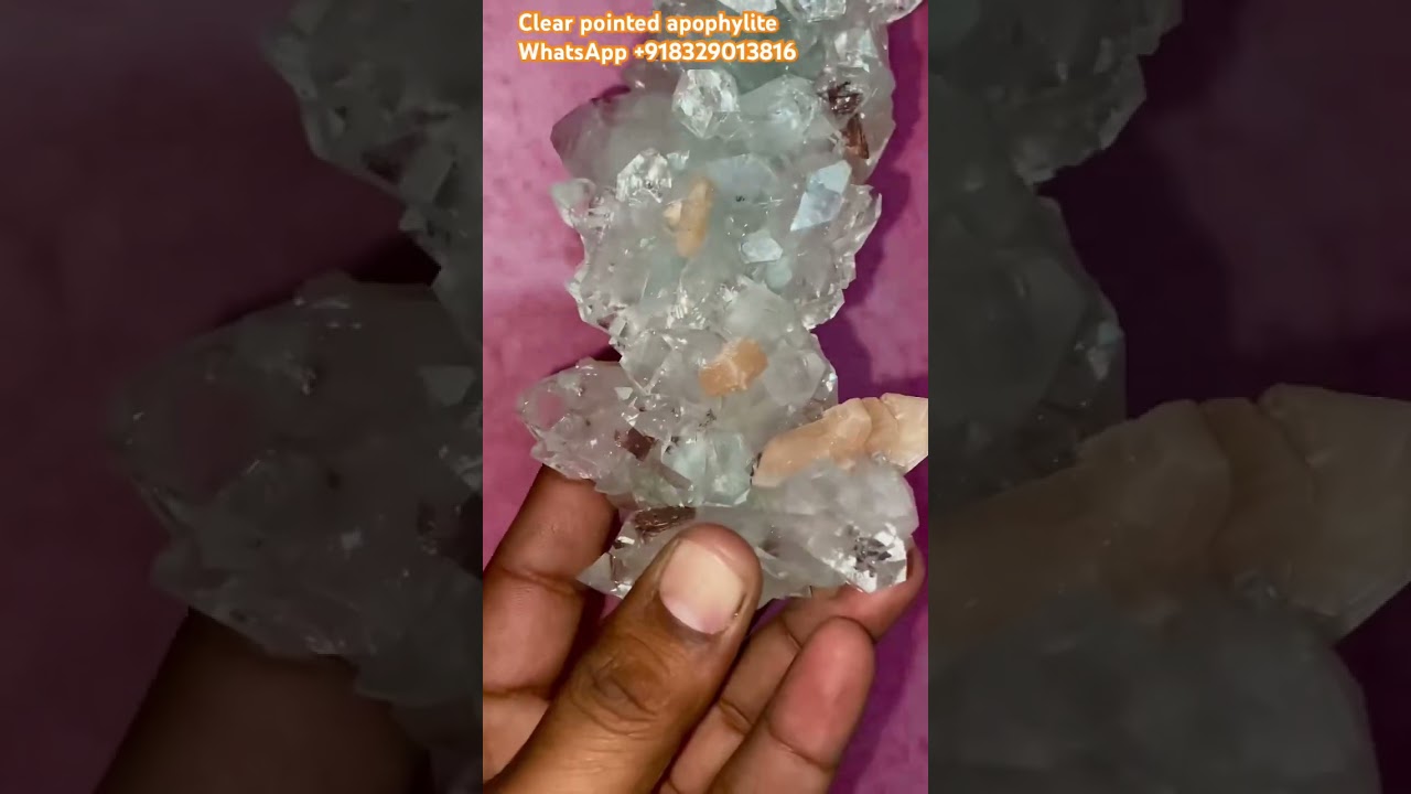 Pointed Apophyllite with Red Hematite Inclusion | Rare Collector Crystal Showpiece