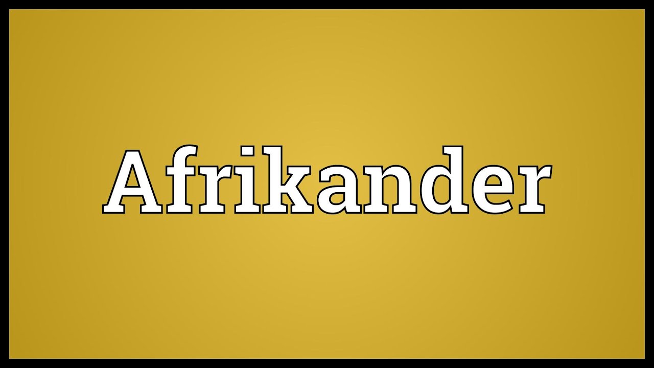 Afrikander Meaning