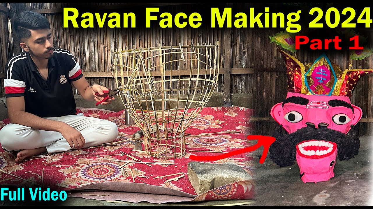 How to make ravan face at home | Part 1 | Ravan making 2024 | Kunal Prajapati