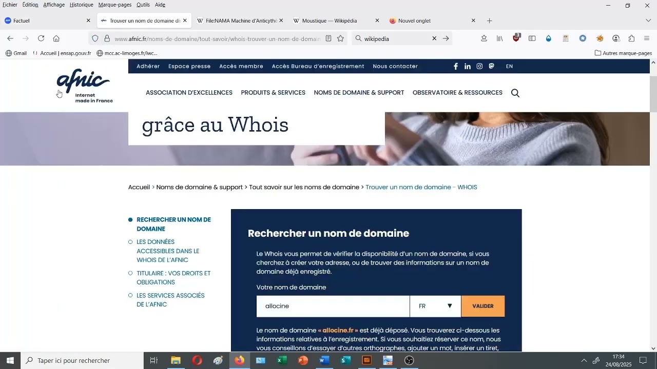PIX 4: Vérifier des informations sur Internet (domaine 1).