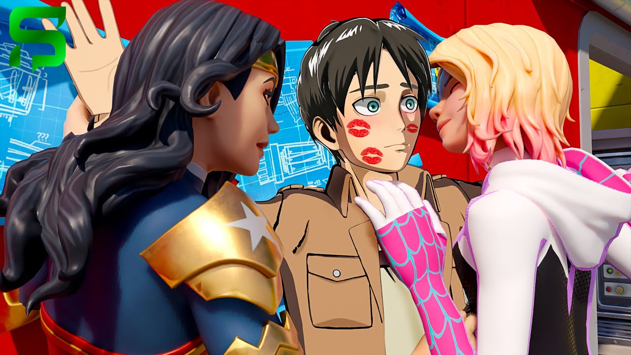 Girls Can't Stop KISSING EREN JAEGER... Fortnite