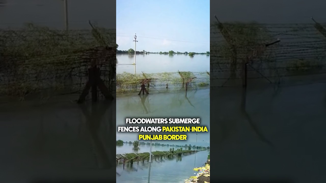 Floodwaters Submerge Fences Along Pakistan-india Punjab Border | Geo News English
