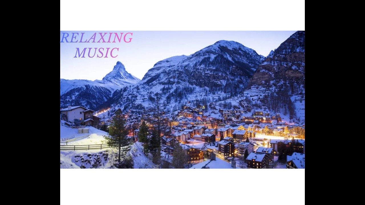 Relaxing Piano Music with Snowy Mountain Views | Peaceful Winter Nature