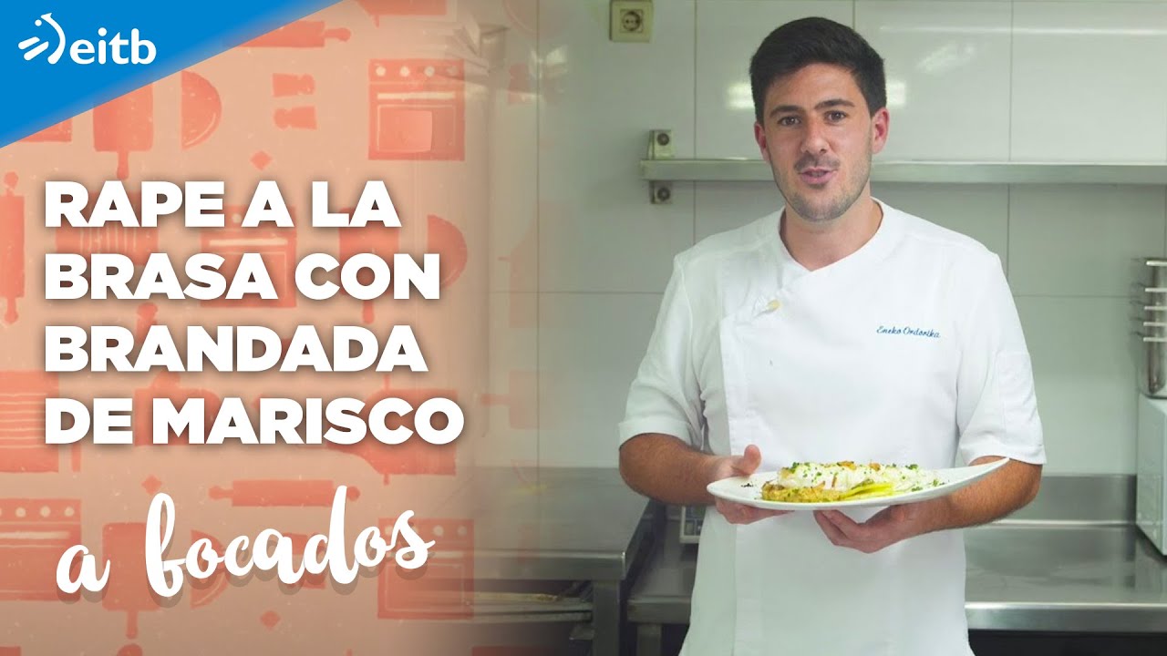 Rape a la brasa con brandada de marisco en el restaurante Zallo Barri de Gernika