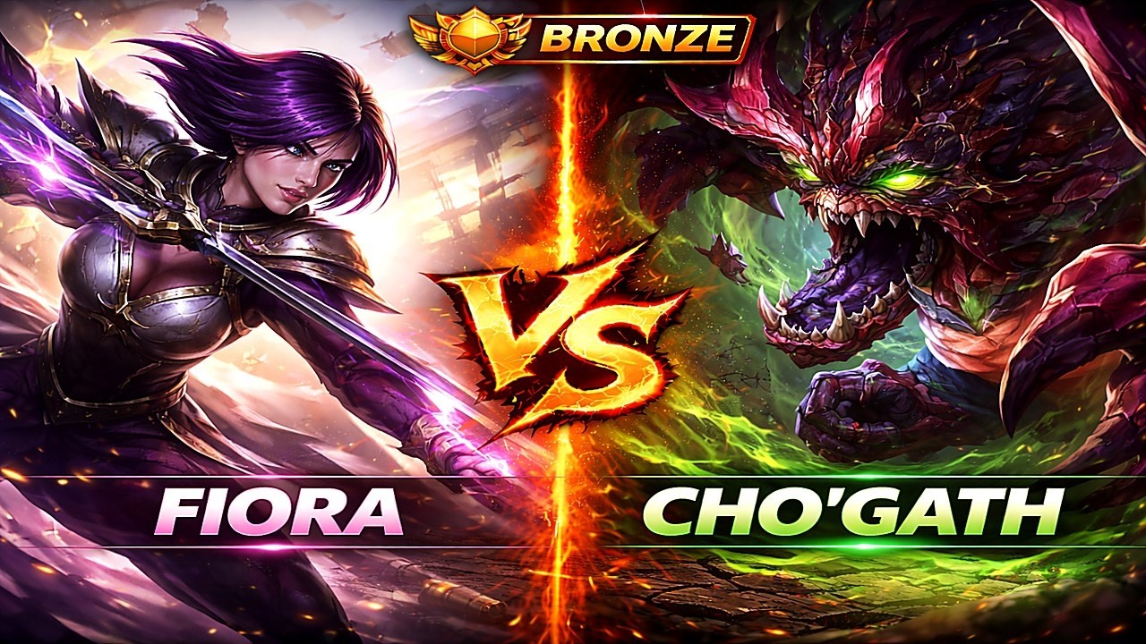 Ranked Review #40&ndash; Fiora vs Cho'Gath | Bronze 3 Solo Queue