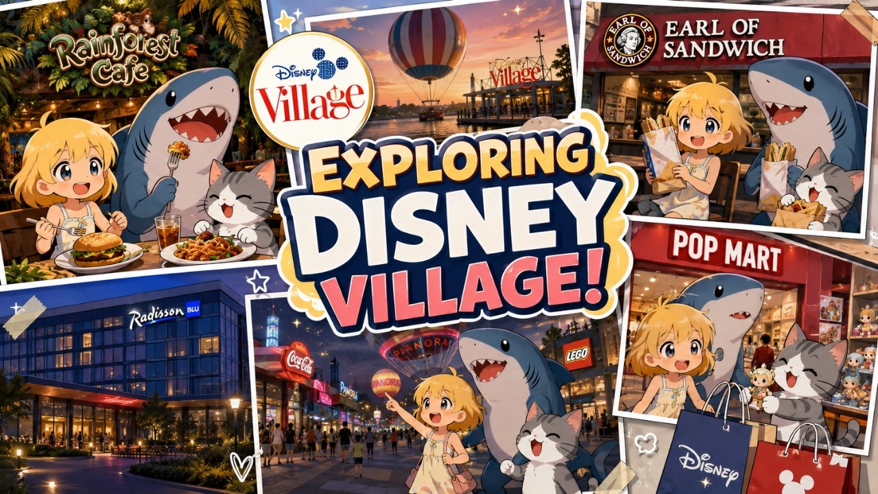 Исследуем Disney Village в Париже 🇫🇷 | Обзор еды, шопинга и отеля Radisson Blu!