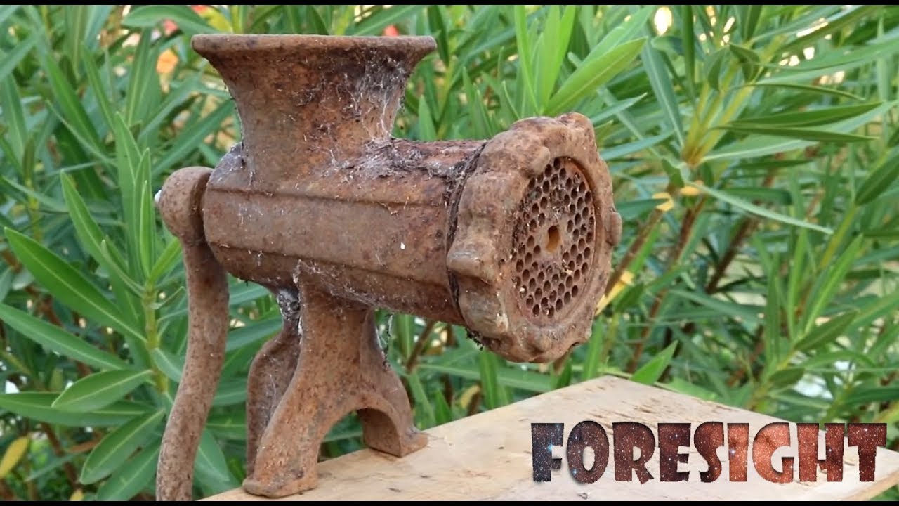 Manuel kıyma makinesi restorasyonu - Manual meat grinder restoration