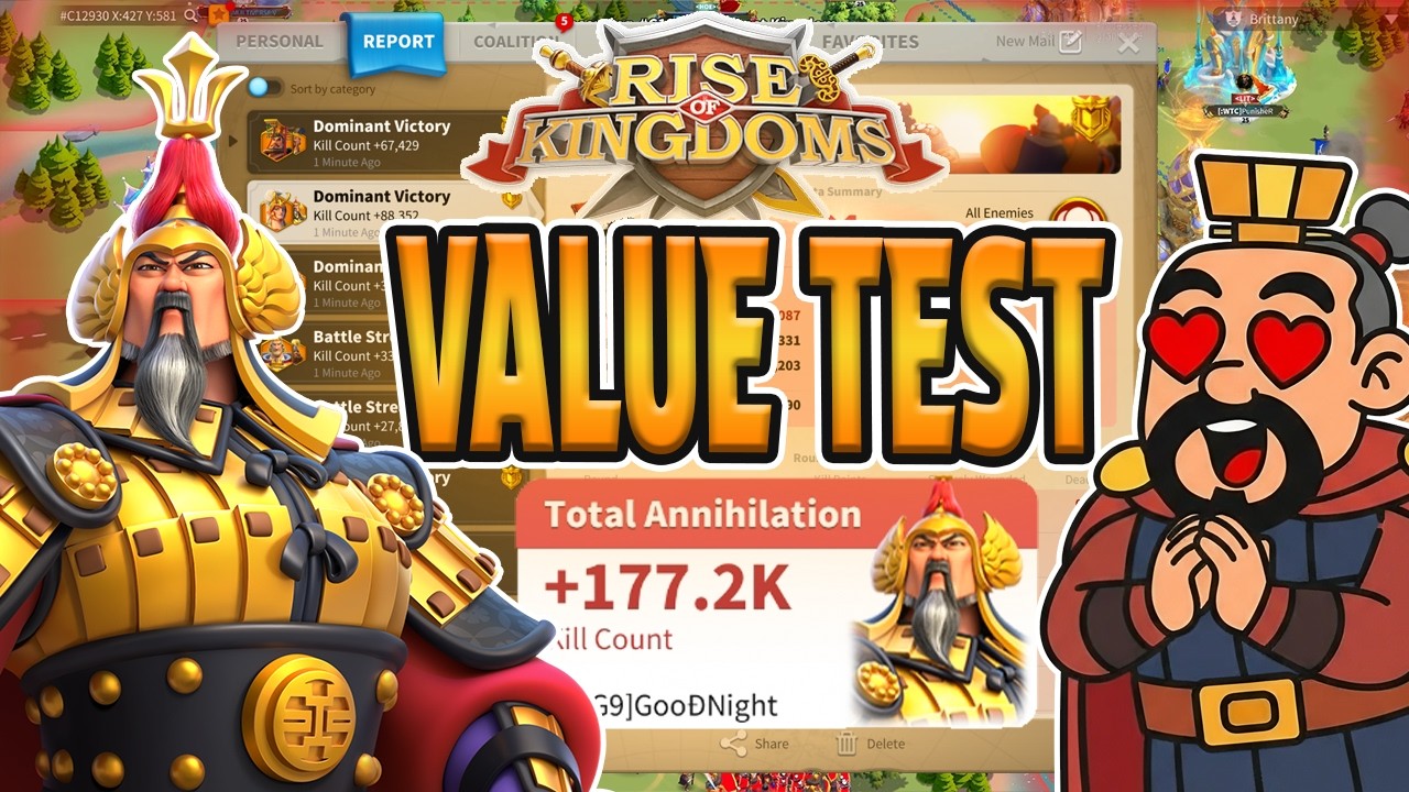 Gang Gamchan Value Test — War Reports, Primary or Secondary | Rise of Kingdoms (RoK)