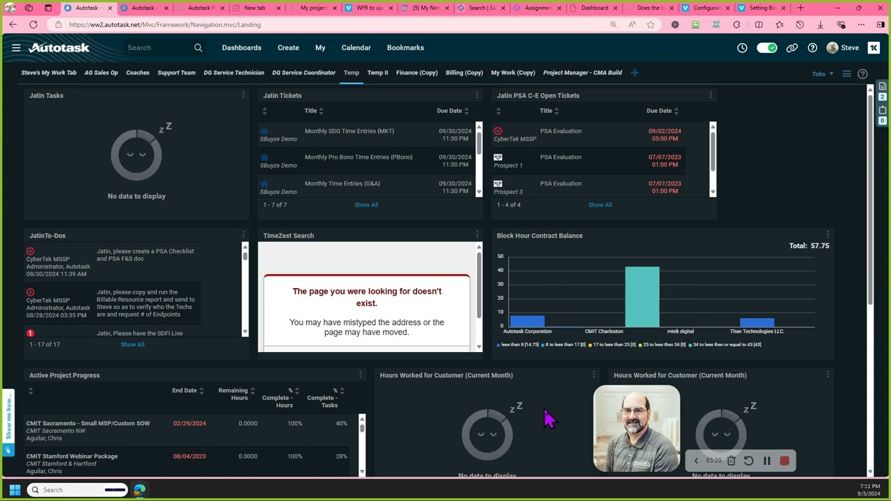 Creating a Block Hour Balance Widget in Autotask