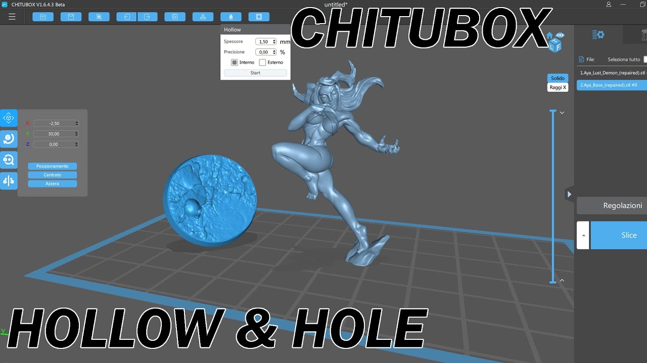 Introduzione CHITUBOX! Come svuotare e forare il modello3D!