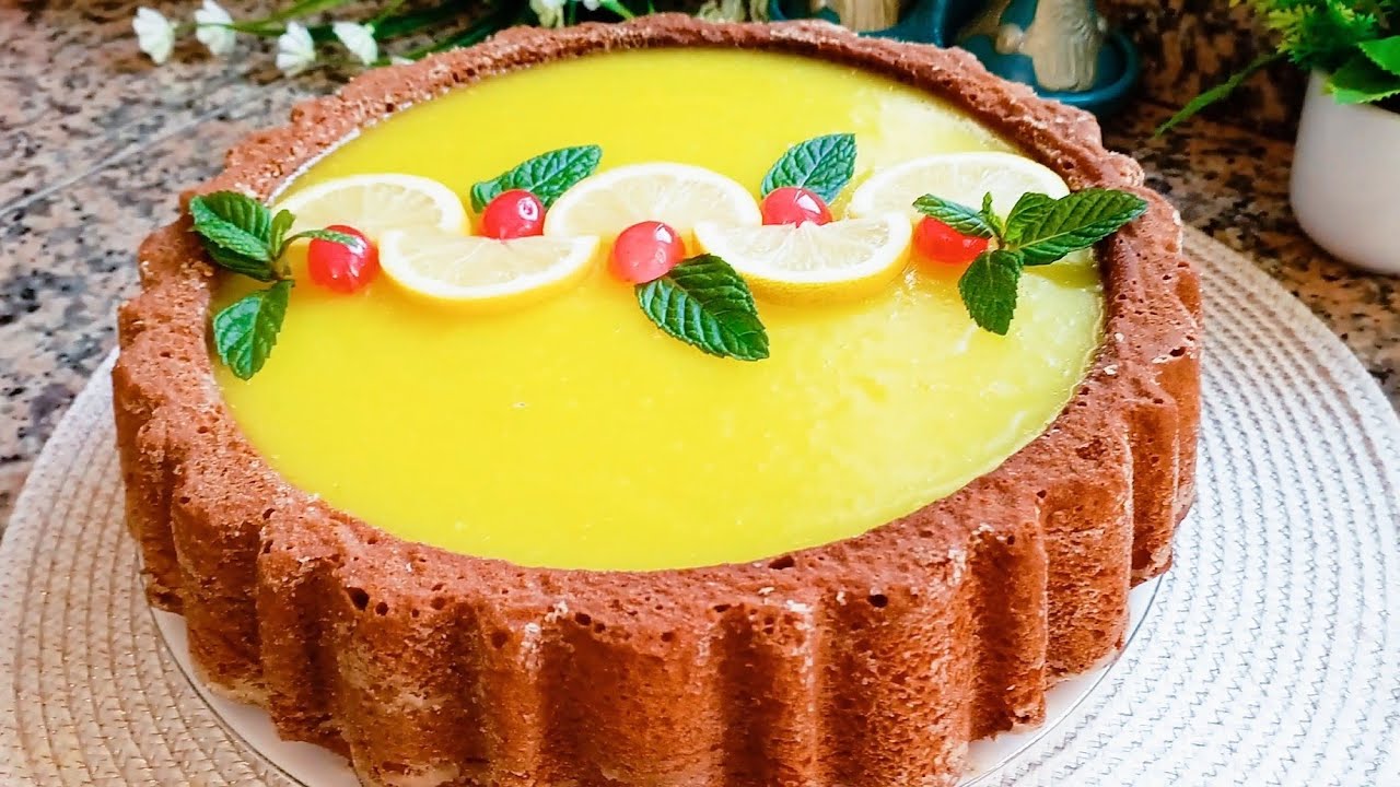 كيك المول العجيب👌بكريمة الليمون🍋اللذيذة😋كيك  إقتصادي و سهل في التحضير خفيف و مذاقه أكثر من رائع🥰