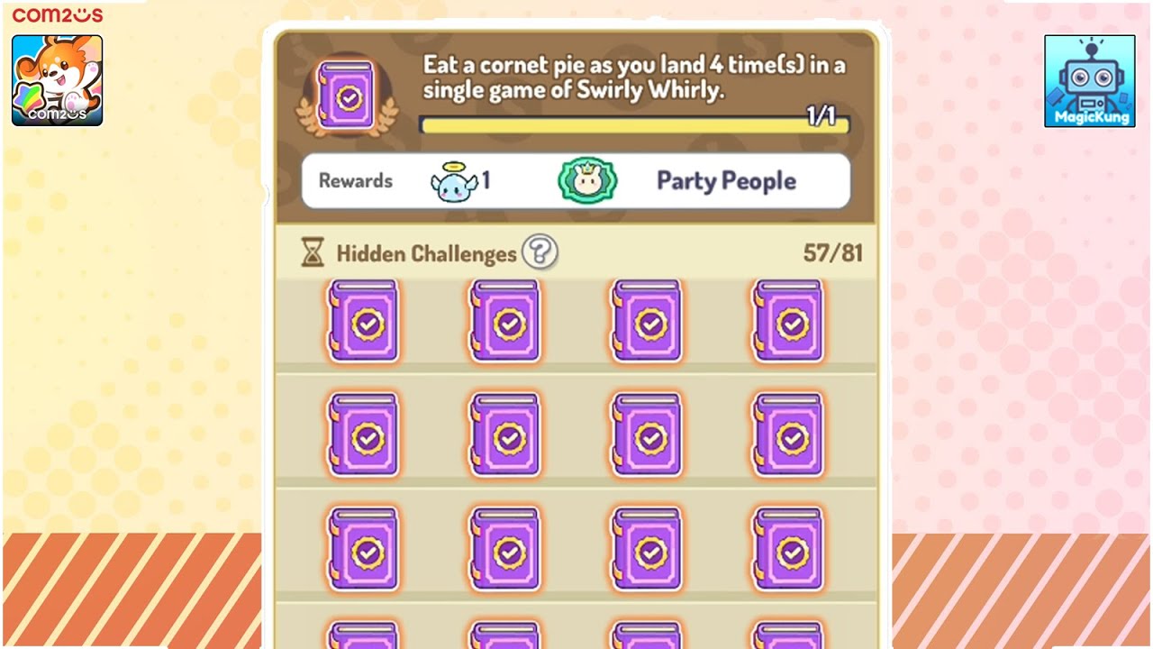 57/81 Hidden Challenges Secret Quest Minigame Party: Pocket Edition - game Com2us