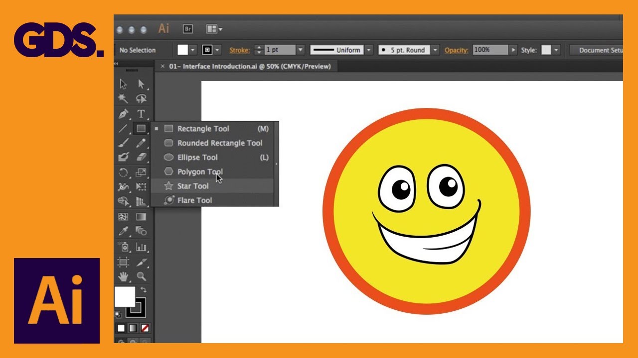 Введение в интерфейс Adobe Illustrator. Эпизод 1/19 [Adobe Illustrator для начинающих]