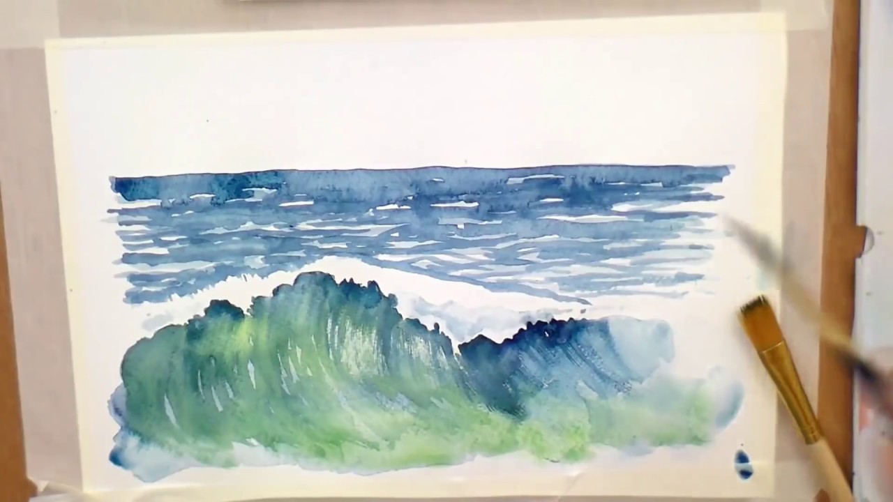 How to paint a wave in watercolour - one lecture from a course you can buy.