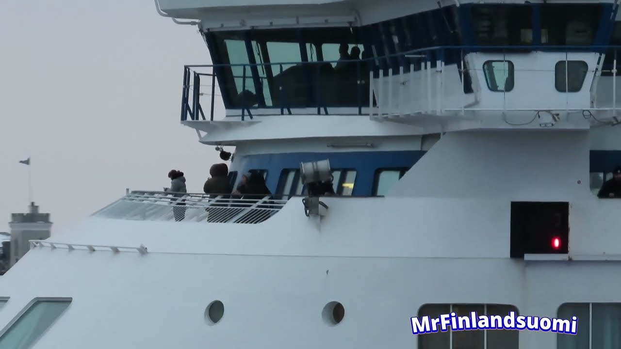Silja Serenade Departure In Hard Wind In Helsinki 21 02 2025