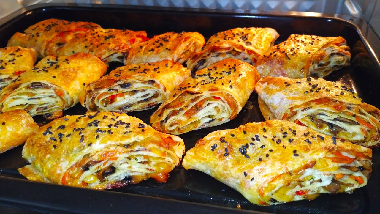Шикарная Закуска из Лаваша, Которая Исчезает со Стола! Быстрая Закуска на Праздничный Стол!