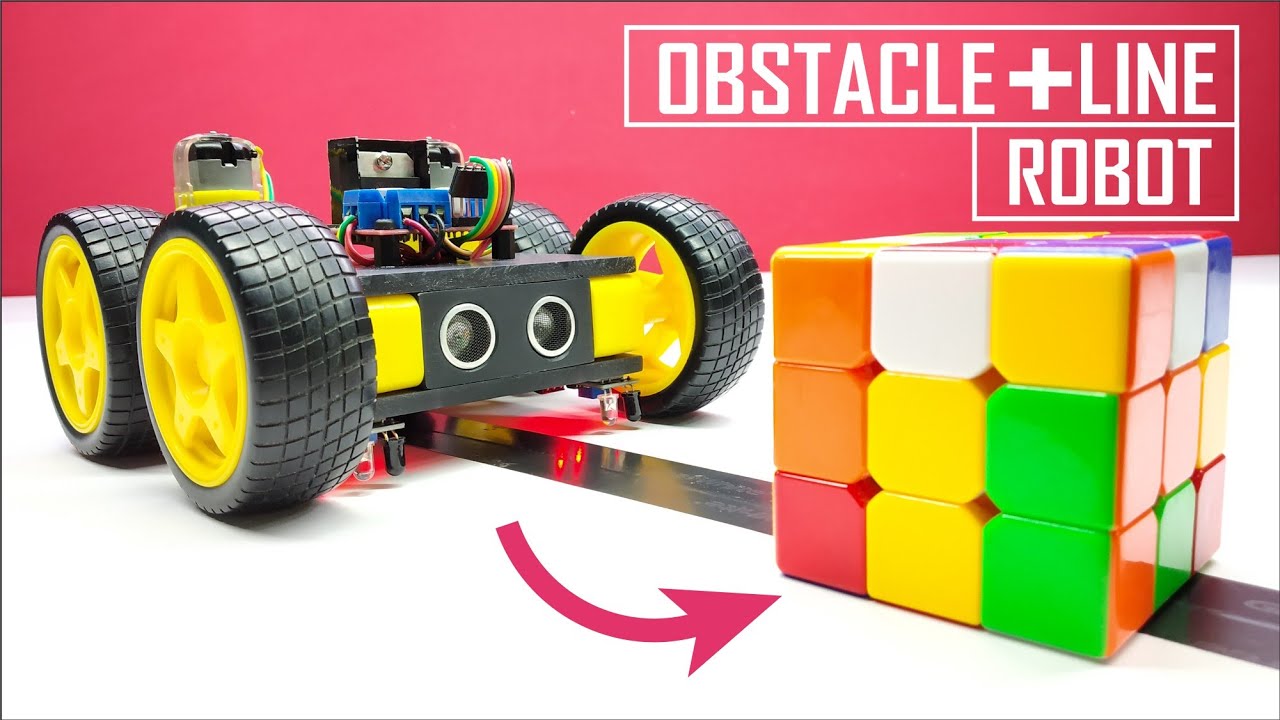 How To Make A DIY Obstacle Avoidance Line Follower Robot At Home
