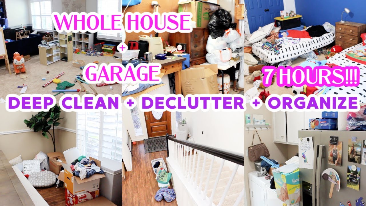 *EXTREME* ULTIMATE WHOLE HOUSE CLEAN WITH ME! ALL DAY SPEED CLEANING MOTIVATION! DECLUTTER WITH ME!