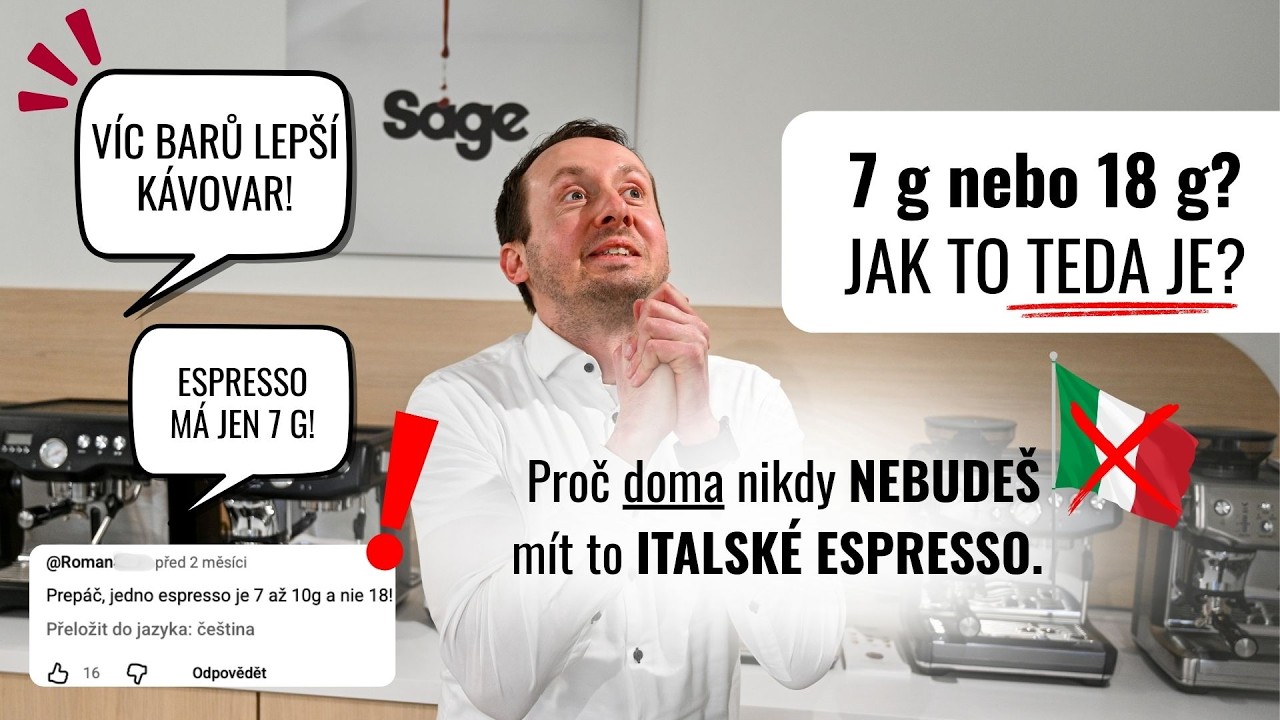 Proč doma nikdy nebudete m&iacute;t italsk&eacute; espresso ❓🤯