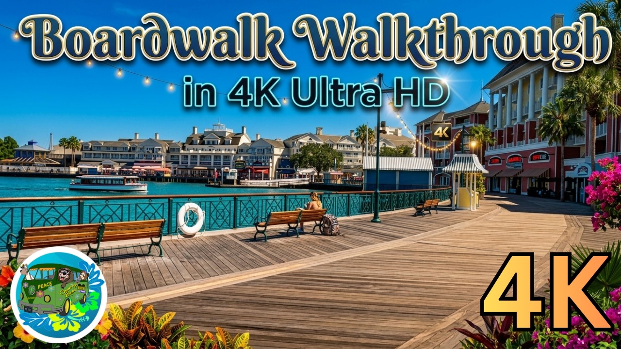 Прогулка по парку Disney's Boardwalk 2023 в формате 4K | Walt Disney World Орландо Флорида #disne...