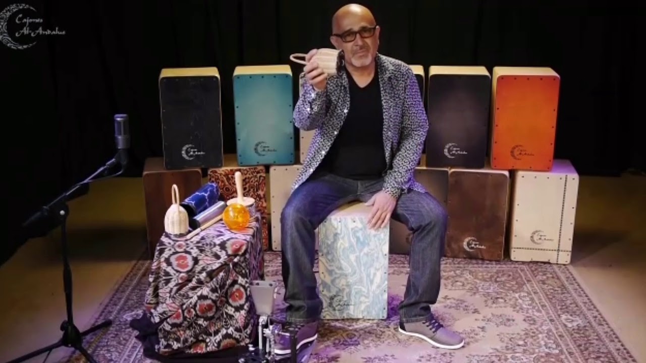 Cajon grooves with caxixi, cabasa, shaker and cowbell combinations.