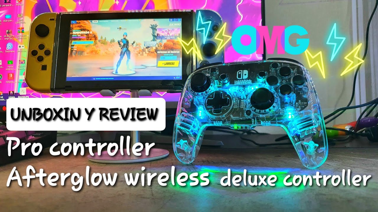 Mando Afterglow Deluxe controller, El mejor mando para la Switch con RGB inalámbrico para Gamers