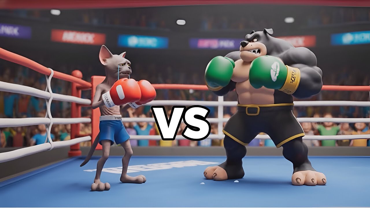 Poor Skinny Cat vs Muscle Dog 💥😿 A Touching Love Story That Will Melt Your Heart 🐾❤️#catstory #catai